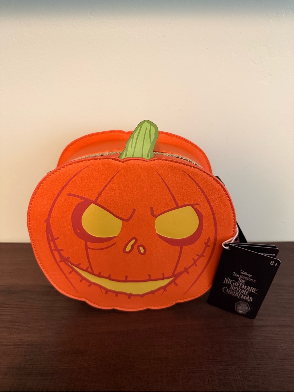 NWT Loungefly Nightmare Before Christmas Pumpkin Face Crossbody Bag - Orange
